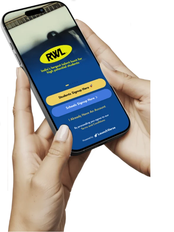 The LaunchVerse app's Real World League sign-up screen